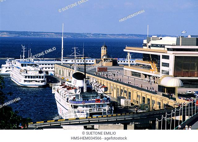 Ukraine, Black Sea, Odessa, commercial and cruising harbour