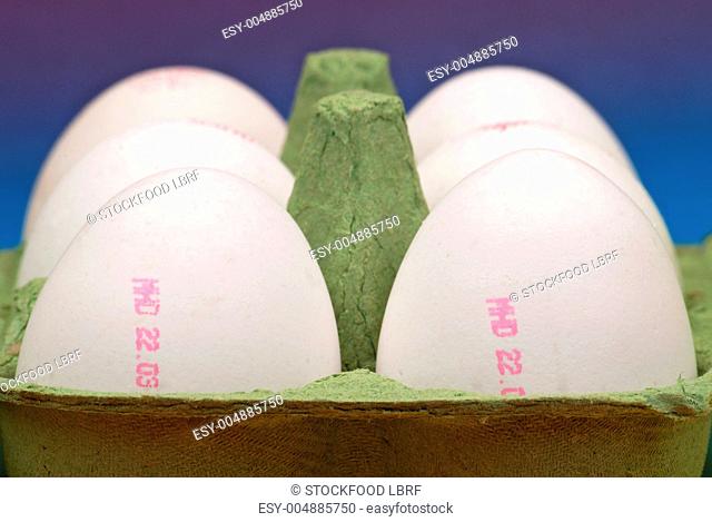 Egg date stamp Stock Photos and Images