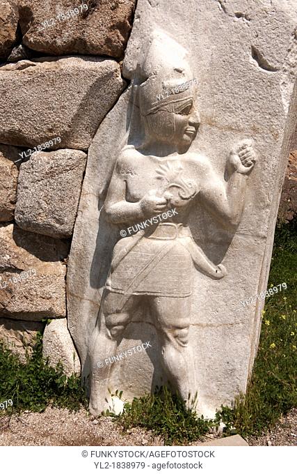 Photo of the Hittite releif sculpture on the Kings gate to the Hittite capital Hattusa 5