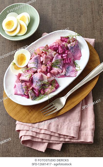 Harz-style herring salad