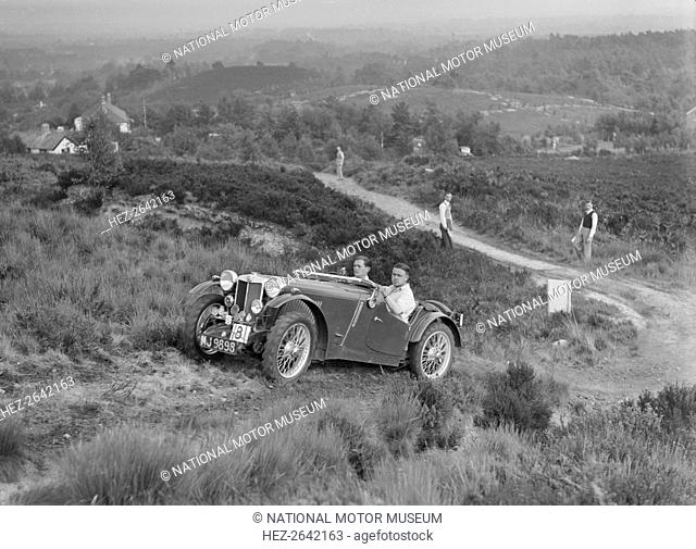 1936 MG PB of R Green taking part in the NWLMC Lawrence Cup Trial, 1937. Artist: Bill Brunell