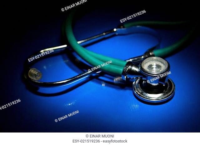 Isolated stethoscope waiting for patients to inspect