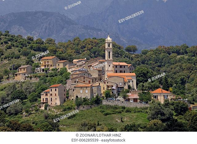 Hill village of Soveria, near Corte, Corsica