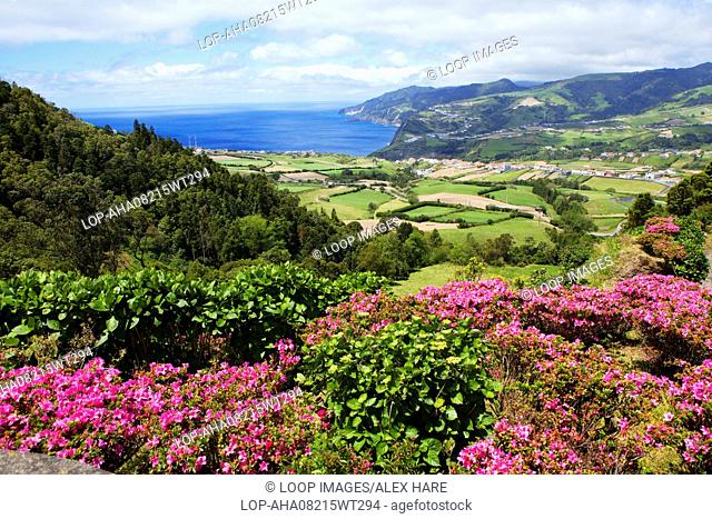 A view south and out to sea on Sao Miguel