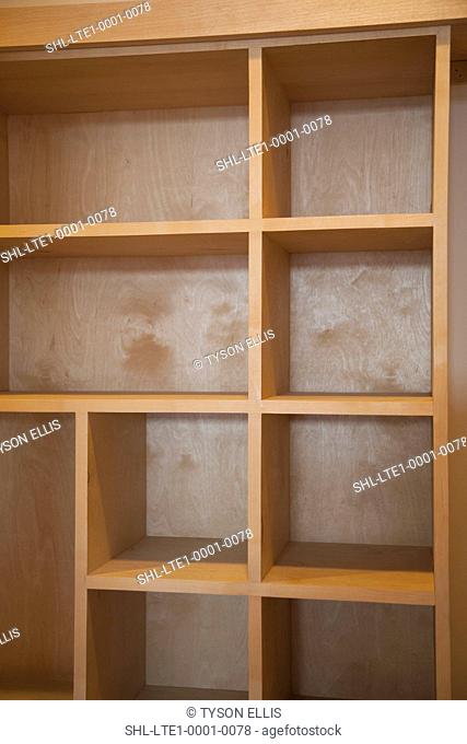 Detail wooden bookcase
