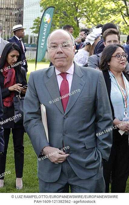 United Nations, New York, USA, June 15, 2019 - Permanent Representative of Brazil to the United Nations, Mauro Vieira, and Guests dressing in the fashion of the...
