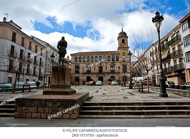 Arcipreste de Hita square and City Hall, Alcala la Real, Jaen province, Andalusia, Spain