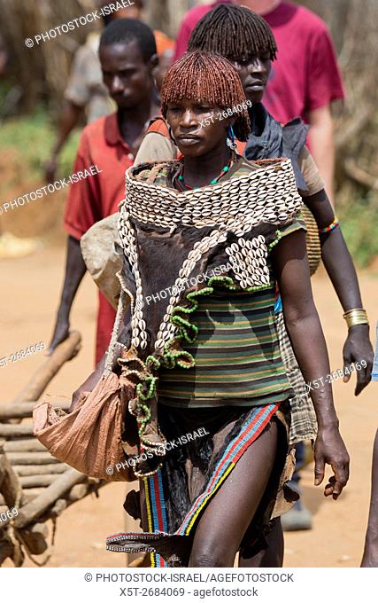 Africa, Ethiopia, Omo region, Ari Tribe woman Photographed at the cattle market