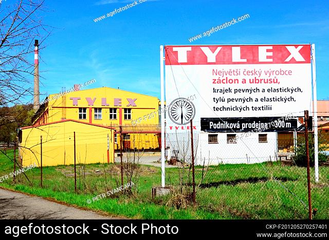 Tylex Letovice, a textile manufacturer of lace and curtains in Letovice, Blansko, on a photo of April 27, 2012, which has been operating since 1832