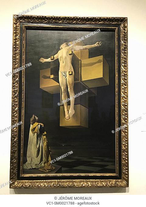Salvador Dali, Crucifixion (Corpus Hypercubus), 1954, Metropolitan Museum of Art. New York City, USA