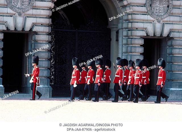 Guards changing , London , U.K. United Kingdom England