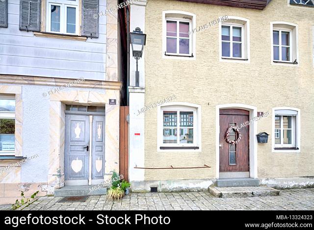 House facade, facade, old town, architecture, autumn, Burgkunstadt, Franconia, Bavaria, Germany