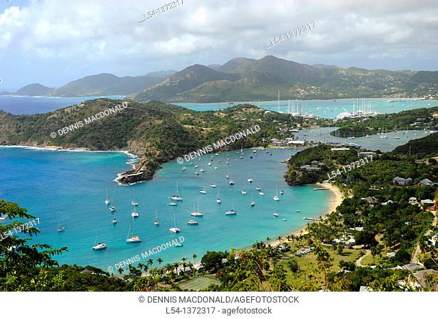 View of English Harbour from Shirley Heights St  John's Antigua Caribbean Cruise NCL