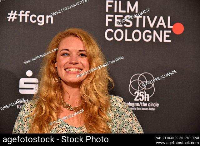 28 October 2021, North Rhine-Westphalia, Cologne: Actress Madeleine Krakor arrives at Film Festival Cologne Awards ceremony Photo: Horst Galuschka/dpa/Horst...