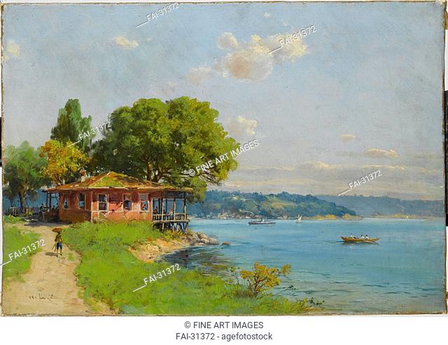 Istanbul by Hoca, Ali Riza (1858-1930)/Oil on canvas/The Oriental Arts/1919/Turkey/Sakip Sabanci Museum, Istanbul/43, 5x61/Landscape/Painting/Istanbul von Hoca