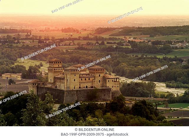 Torrechiara is a comune of Langhirano, in the province of Parma, in Emilia-Romagna, northern Italy. It is especially known for its massive castle