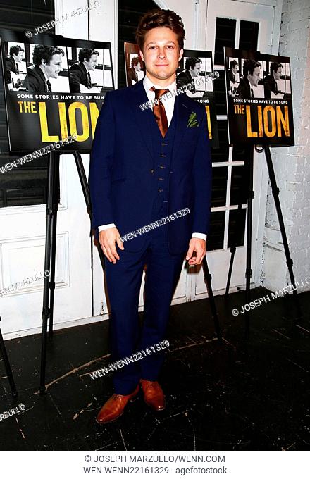 Opening night for The Lion at the Lynn Redgrave Theatre - Arrivals. Featuring: Benjamin Scheuer Where: New York, New York