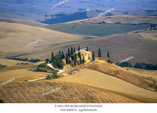 Tuscan landscape near San Quirico d'Orcia. Italy