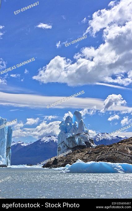 Blue Glacier, View from the lake, Patagonia, Argentina, South America