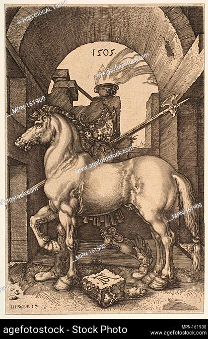 The Little Horse (copy). Artist: Jan (Johannes) Wierix (Netherlandish, Antwerp 1549-1615 Brussels); Artist: After Albrecht Dürer (German