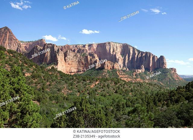The Kolob Canyons area of Zion National Park in southwestern Utah, USA