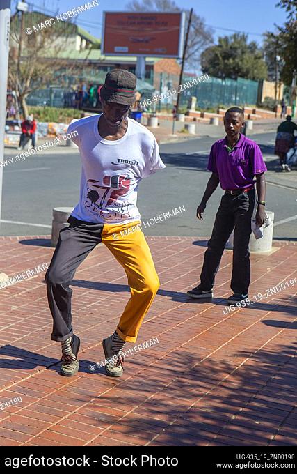 Traditional Pantsula dancing in Soweto township, Johannesburg, South Africa