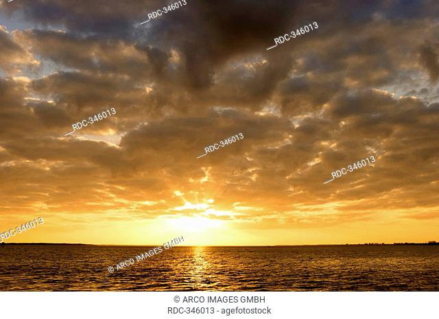 Sunset over the sea, Sanibel Island, Florida, USA