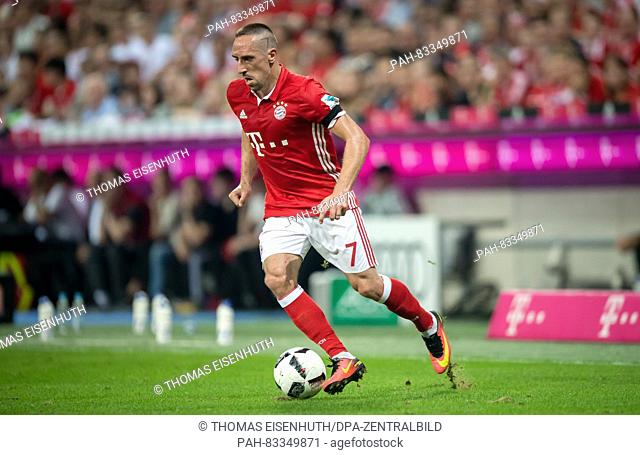 Bayern's Franck Ribery in action during the Bundesliga soccer match between FC Bayern Munich and SV Werder Bremen at Allianz Arena in Munich, Germany
