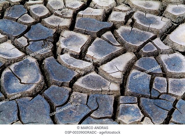 a dried and cracked soil erosion