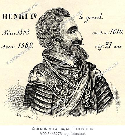 Portrait of Henri IV, Good King Henry, the Green Gallant (1553 - 1610). King of France from 1589 to 1610. House of Bourbon
