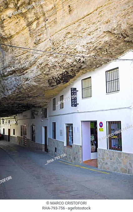 Setenil de las Bodegas, one of the white villages, Malaga province, Andalucia, Spain, Europe