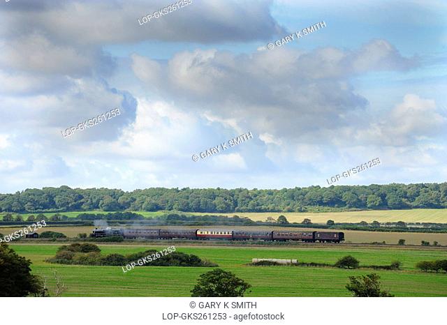 England, Norfolk. 'Black Prince', a steam locomotive travelling on the North Norfolk Railway NNR, also known as the 'Poppy Line'