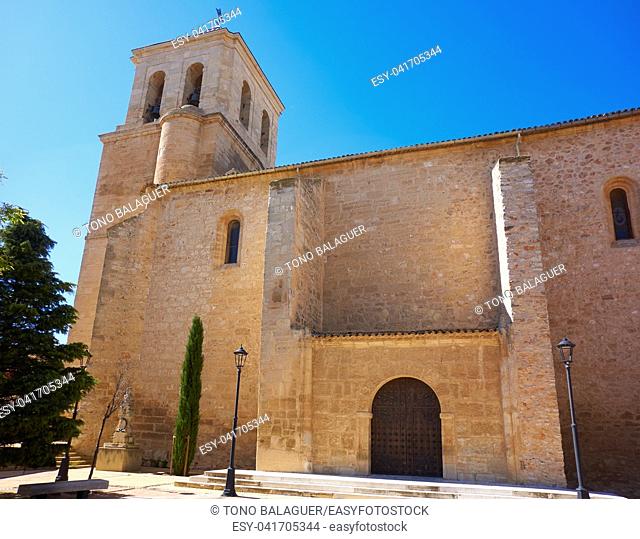 Las Pedroneras church in Cuenca at Castile La Mancha of Spain in Saint James Way of Levante