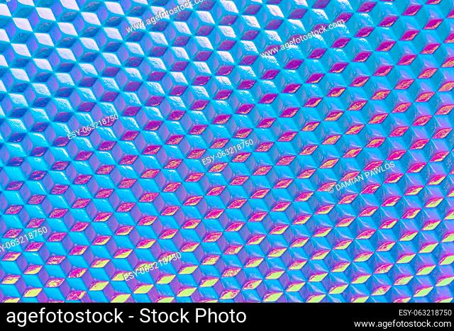 Abstract colorful gradient cubes. Seamless background pattern. Modern mosaic. Futuristic technology. Networking and connection concept