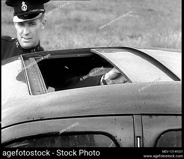 A Police Officer Closing an Open Sunroof