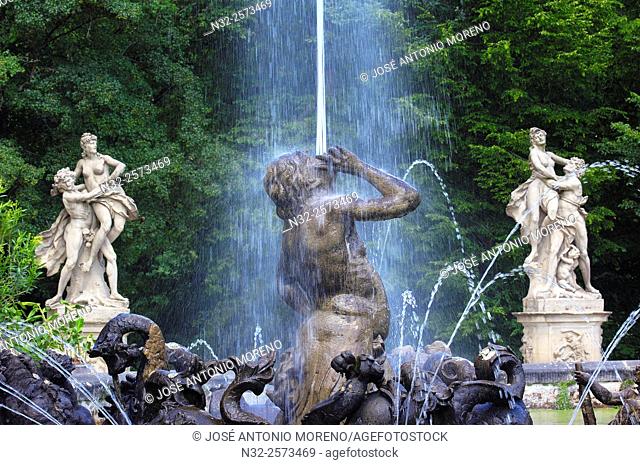 Bayreuth, Eremitage, Fountain, Upper Franconia, Franconia, Bavaria, Germany