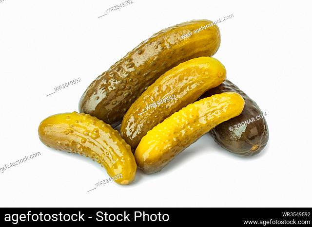 Pickles cucumber isolated on white background