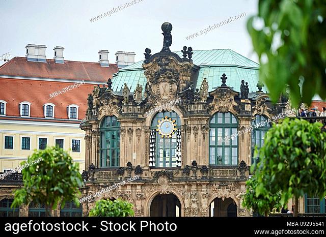 Dresden, Zwinger, Carillon Pavilion, Dresden, Saxony, Germany