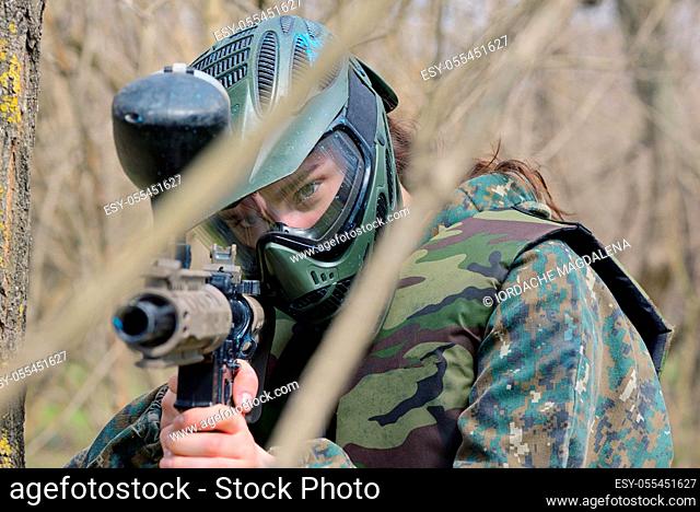 soldier, paintball