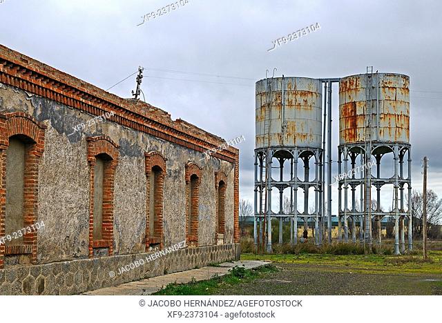 Ruins of railwail station of Almorchón, La Serena region, Badajoz province, Extremadura, Spain