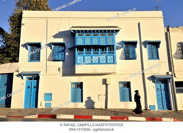 Typical house in Sidi Bou Said, town in northern of Tunisia
