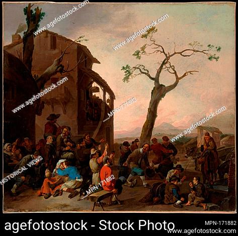 Peasants Dancing. Artist: Johannes Lingelbach (Dutch, Frankfurt 1622-1674 Amsterdam); Date: 1651; Medium: Oil on canvas; Dimensions: 26 1/2 x 29 1/2 in