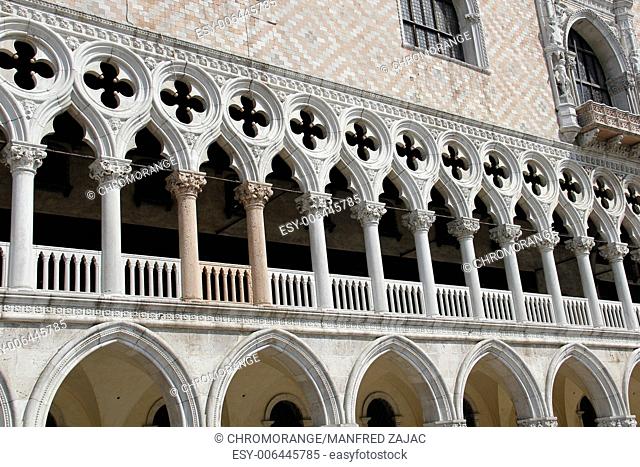Doge s Palace, partial view, Venice, Italy