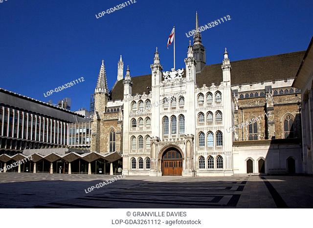 England, London, City of London. Guildhall, the ceremonial and administrative centre of the City of London and its Corporation