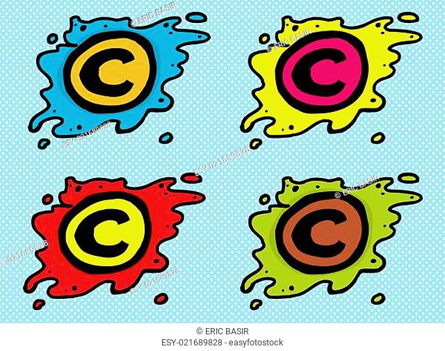 Cartoon Blob Copyright Icons