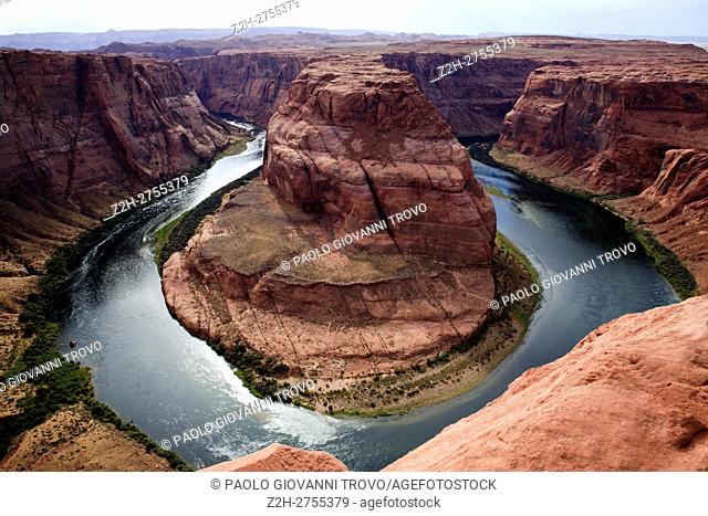 Horseshoe Bend seen from the lookout point, Colorado river, Page, Arizona, USA