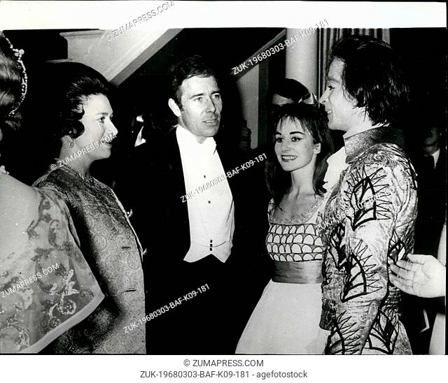Mar. 03, 1968 - Prince Charles And Princess Anne See 'The Nutcracker': Prince Charles and Princess Anne made their first official visit to the the Royal Opera...