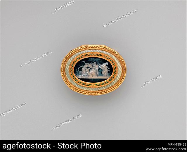 Snuffbox with six allegories of love. Artist: Miniatures by Jacques Joseph de Gault (French, 1738-after 1812); Date: 1775-76; Culture: French
