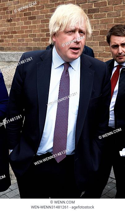 Boris Johnson visits Hounslow High Street during the 2017 General Election campaign trail, Hounslow, London Featuring: Boris Johnson Where: London