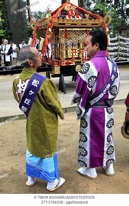 Japan, Sakura City, festival, people, mikoshi, portable shrine,
